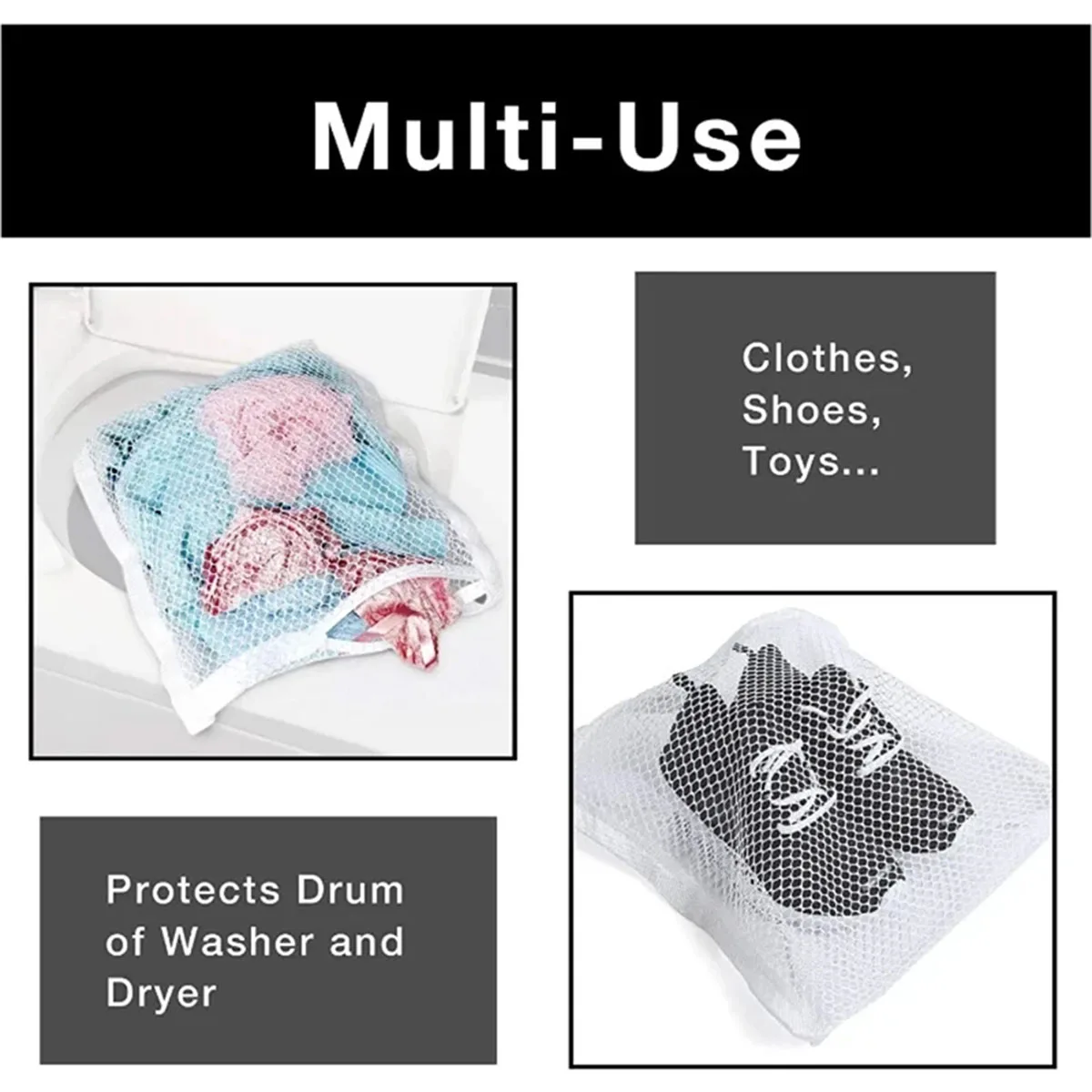 1PC Sneaker Dryer Bag, Dryer Door Shoe Net with Elastic Straps, Sneaker Laundry Bag for Shoes,40X40cm 4