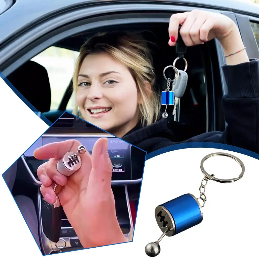 Car Mini Turbo Turbocharger Keychain Auto-styling Keyring Gear Fidget Keyring Keychain Toys Shift Knobs Stick Pendant V9u6