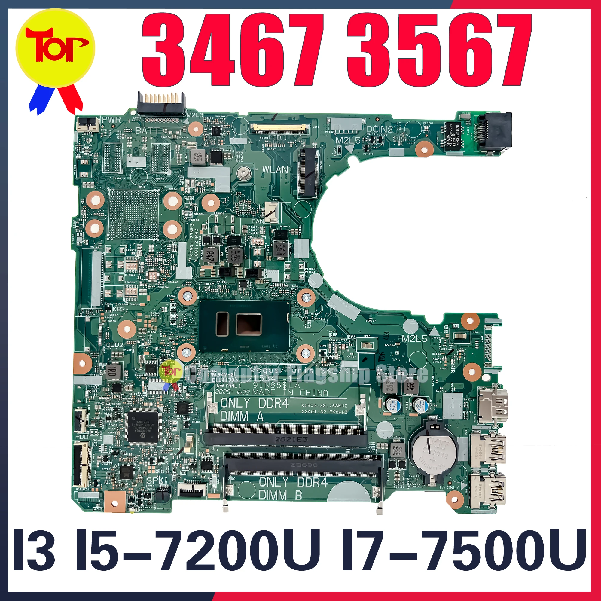 

Материнская плата для ноутбука 15341-1 для DELL Inspiron 3467 3567 3568