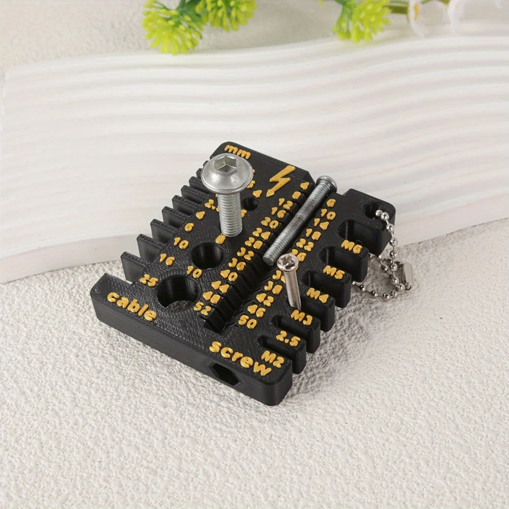 1Pcs Portable Nut And Drill Bit Thread Checker 3D Printed Wire Screw Measuring Tool Screw Drill Bit Gauge For Nuts Bolts Threads