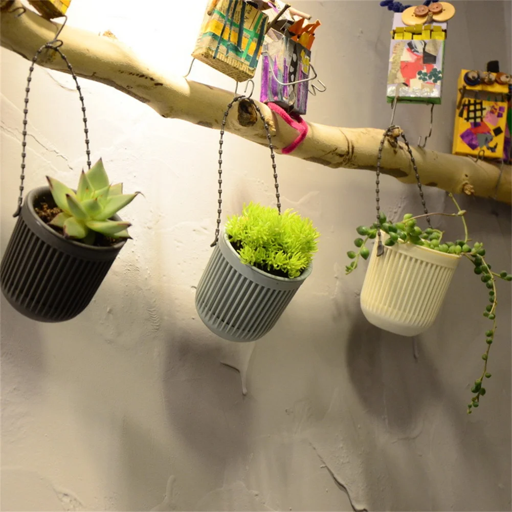 

Double-Layer Hanging Plant Flower Pot Lazy Water Multi-basin Plastic Basket Wall Hanging Planter Holder Garden Balcony Decor