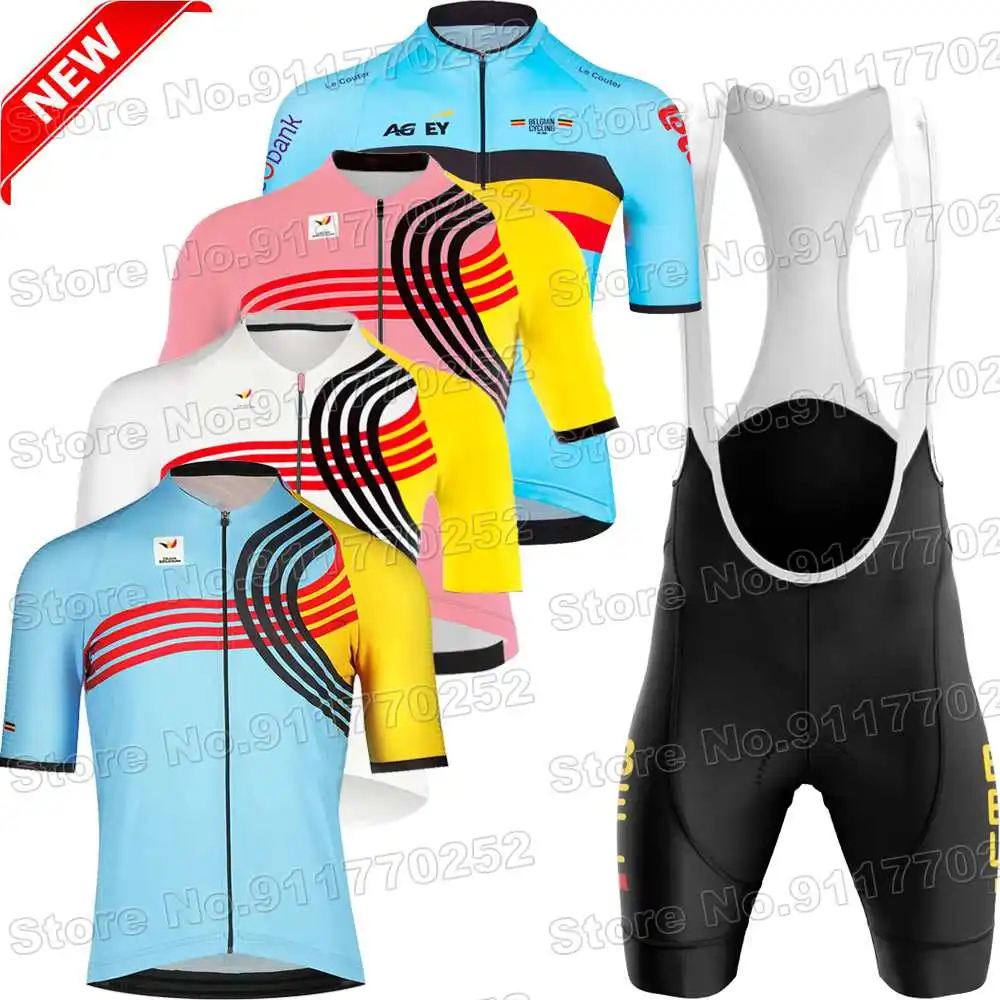 Cycling Jersey Set Cycling Suit Cycling Shirt Cycling Jersey BELGIAN NATIONAL TEAM Road Bike Clothing