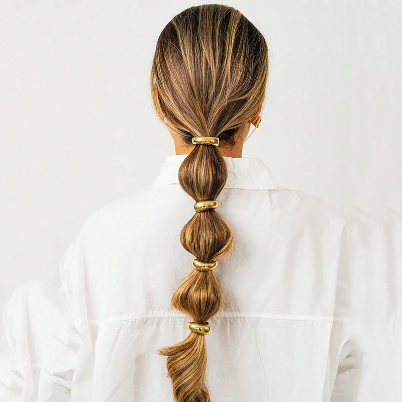 Hair Accessory 4pcs Fashion Women's Jewelry Accessories Elegant High Ponytail Hair Rope for Daily Holiday Wear Girl Elastic Hair Accessories