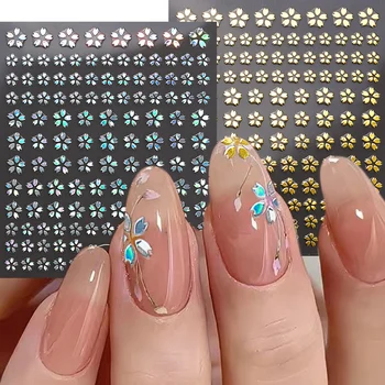 매니큐어용 손가락 네일 아트 참, 럭셔리 브랜드 과자, 꽃 꽃 레이저 스탬핑 접착 장식 슬라이더, 일본 부품