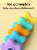 Montessori Rotating Rainbow Tower Baby stacking Puzzle Toys safety andEnvironmental Protection Colored children's Toys 6