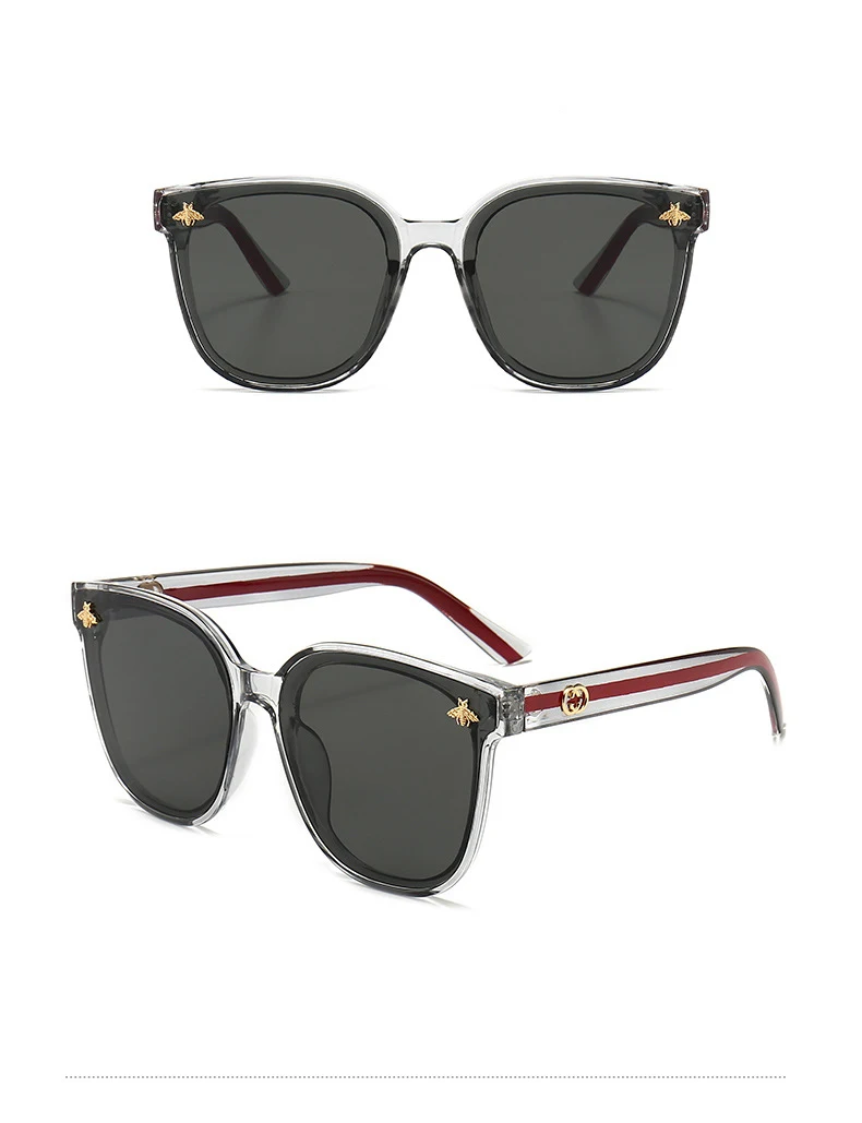 Classic Vintage Fashion Square Oversized Sunglasses Women Men Luxury Brand Designer Travel Big Frame Trend Sun Glasses UV400 reader sunglasses