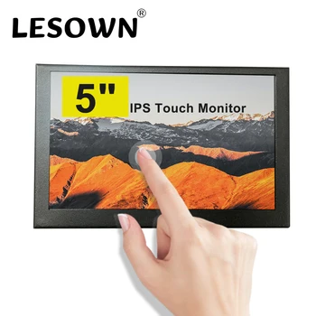 IPS LCD 디스플레이 정전식 터치 스크린 HDMI 모니터, AIDA64 라즈베리 파이 3 파이 4 PC 윈도우 노트북용, 5 인치, 800x480