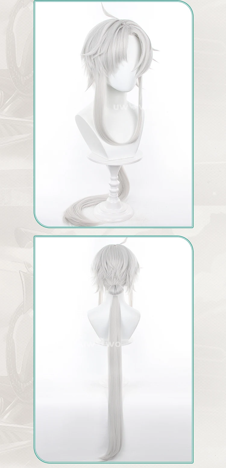 Honkai Star Rail HSR Yingxing Cosplay Perücke 125CM Silber Langhaar hitzebeständig 3