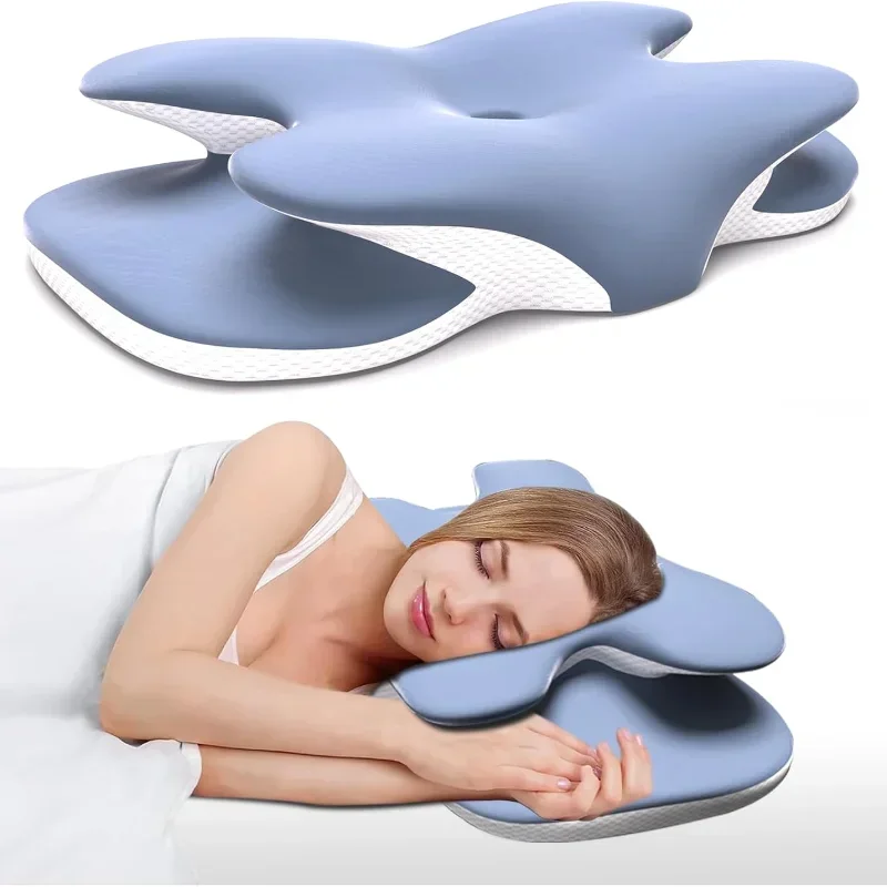Cuscino Cervicale Memory Foam Con Federa Rinfrescante – Altezza Regolabile 13 Cm – Antidolore Collo - 2