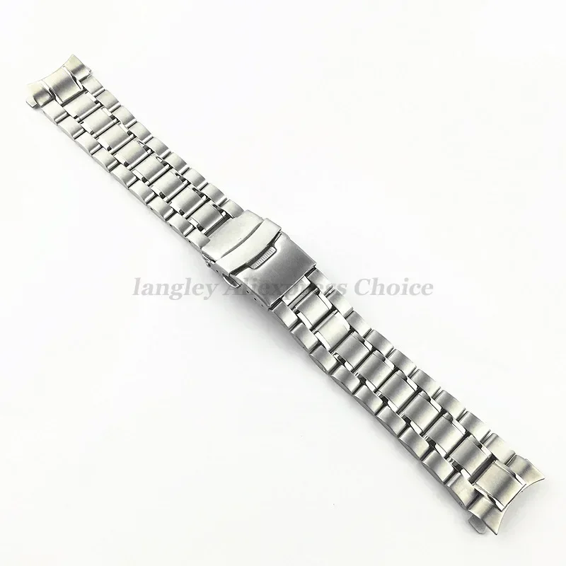 Stainless Steel Solid Watch Strap with Folding Buckle - Universal Replacement Bracelet