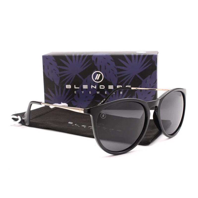Vintage Blue Mirror Polarized Square Sunglasses