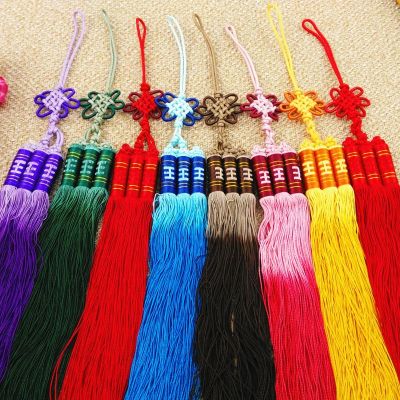 

Single-knot Gradient Panicle Set Hand-woven Long Panicle of Gradient-colored tassel Panicle of Chinese tassel