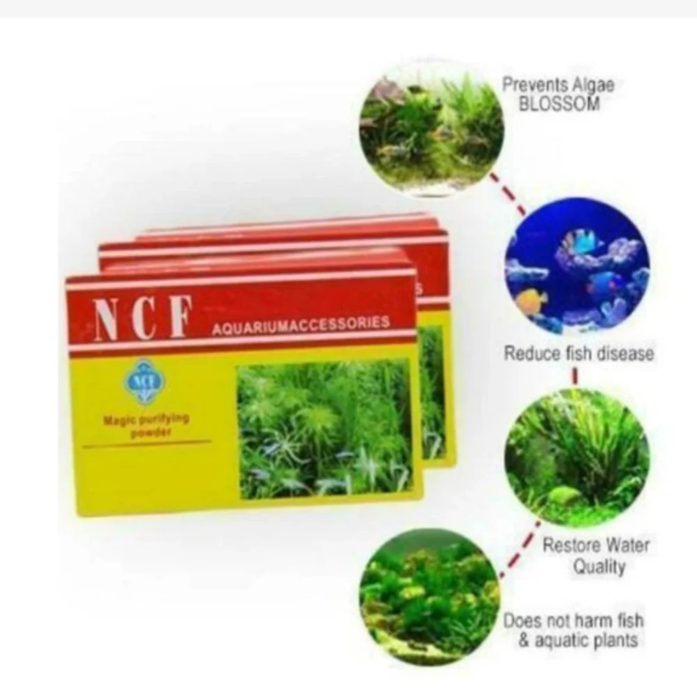 Aquarium Water Magic Purifying Powder Eco-aquarium Fast Water Cleaning Fish Tank Purifier 5Pack/Box