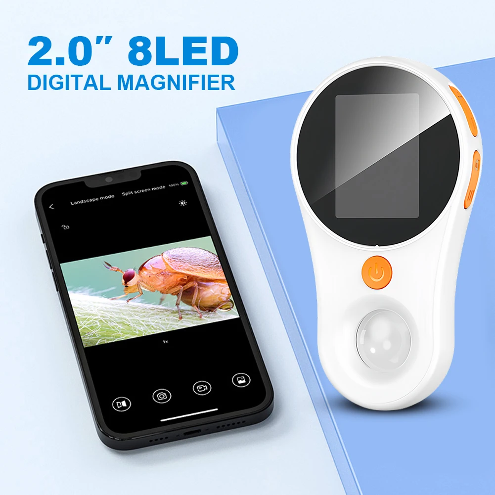 Microscopio Tascabile Per Anziani Microscopio Digitale Portatile Luvan - Lente D'Ingrandimento 50X-200X Con Display Microscopio 200x