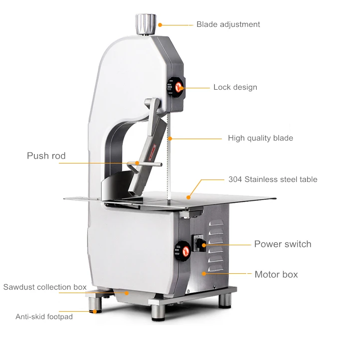 1500W Meat Slicer Saw Electric Bone Saw Machine Frozen meat Cutting machine 4