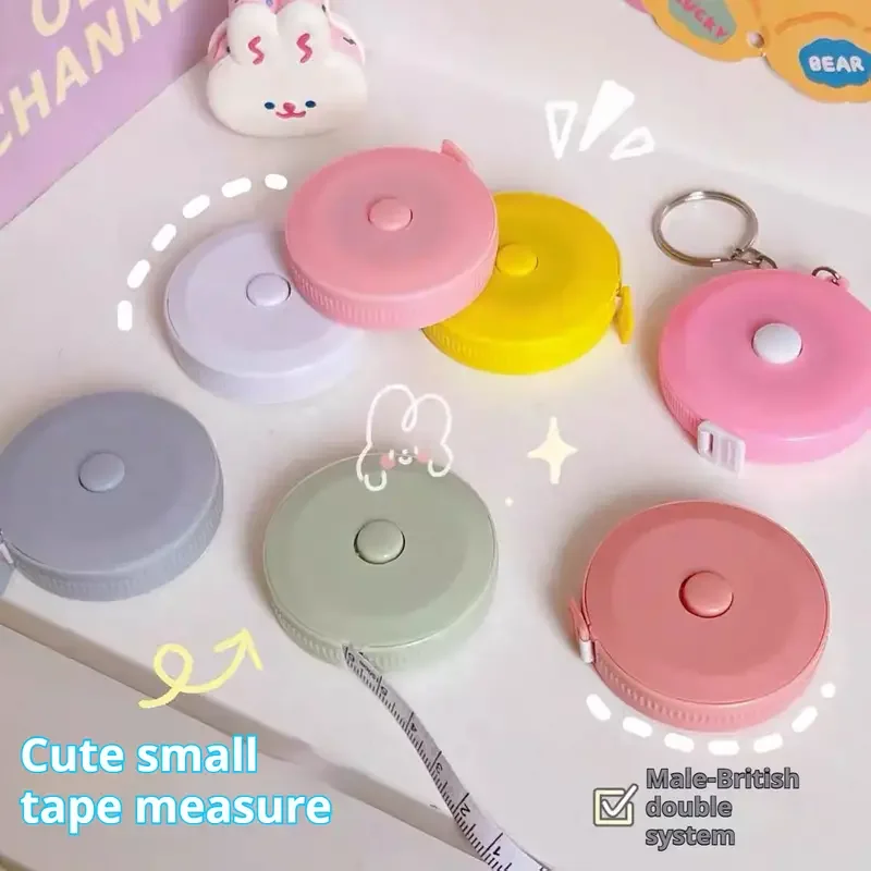 Cute Mini Soft Tape 150 cm Automatic Shrinking Tape Measure Material Tape Measure Plastic Measure (tape measure)