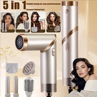 Sèche-cheveux 5 en 1, brosse sans balais, haute vitesse, avec diffuseur, sèche-cheveux ionique, peigne de coiffure à Air chaud, bigoudi automatique 1