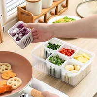 Boîte de conservation des aliments pour réfrigérateur, boîte de conservation des aliments, gingembre, ail, oignon, poivre, panier de vidange de fruits et légumes, organisateur de cuisine 3