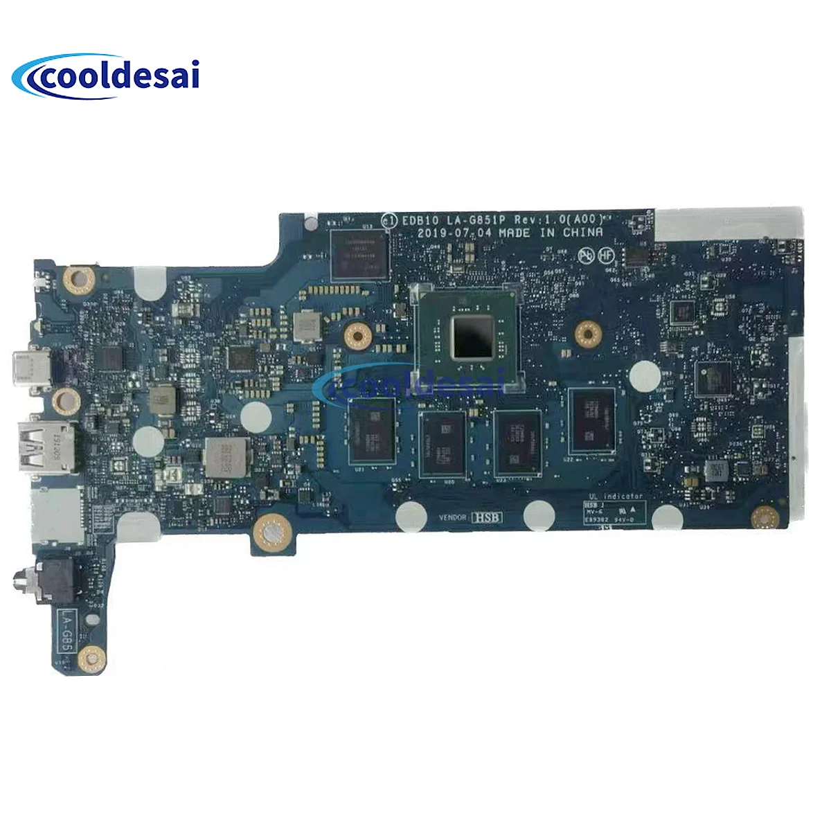 

Original For Dell Chromebook 3100 Motherboard P/N: H9PRR DC8GK LA-G851P REV:A00 CPU SRET1 N4000 4G 16G Tested OK