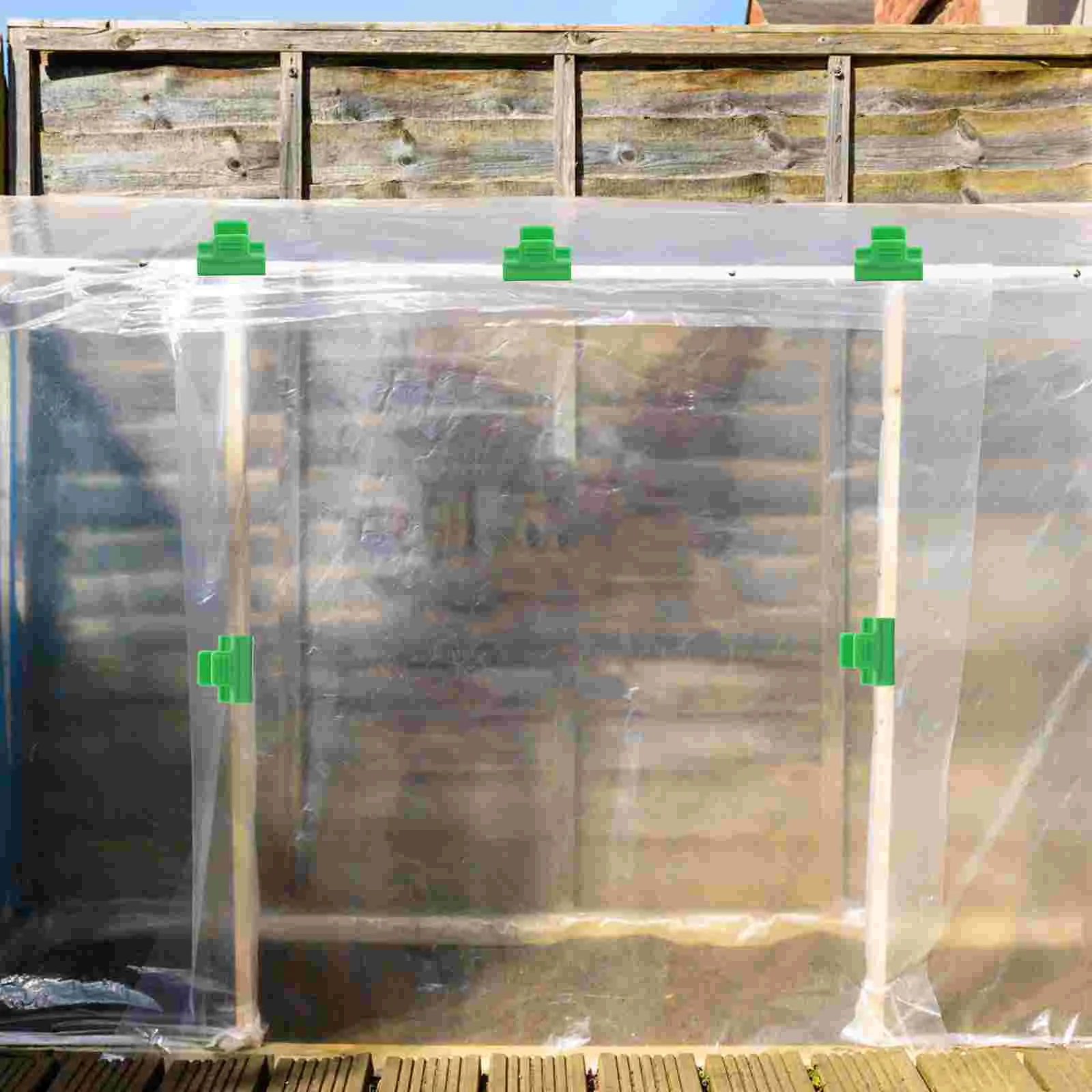

50pcs 11mm Greenhouse Plastic for Greenhouses Row Covers Banner Frame (Green)