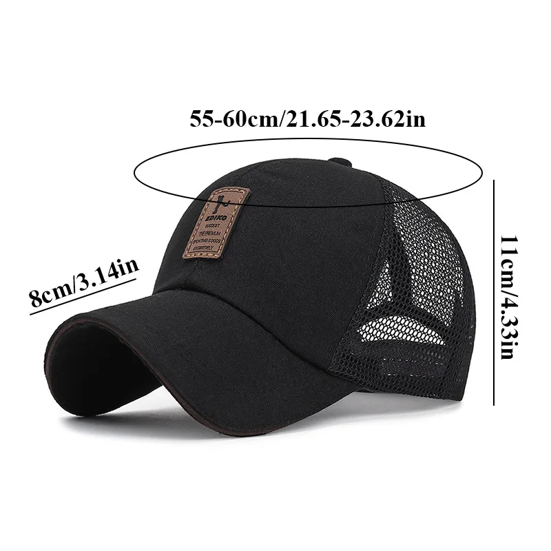Baseball Cap Mens Mesh Sun Hat Outdoor Sports Golf Sunshade Caps Four Seasons Adjustable Hip-Hop Hats for Men Baseball Cap