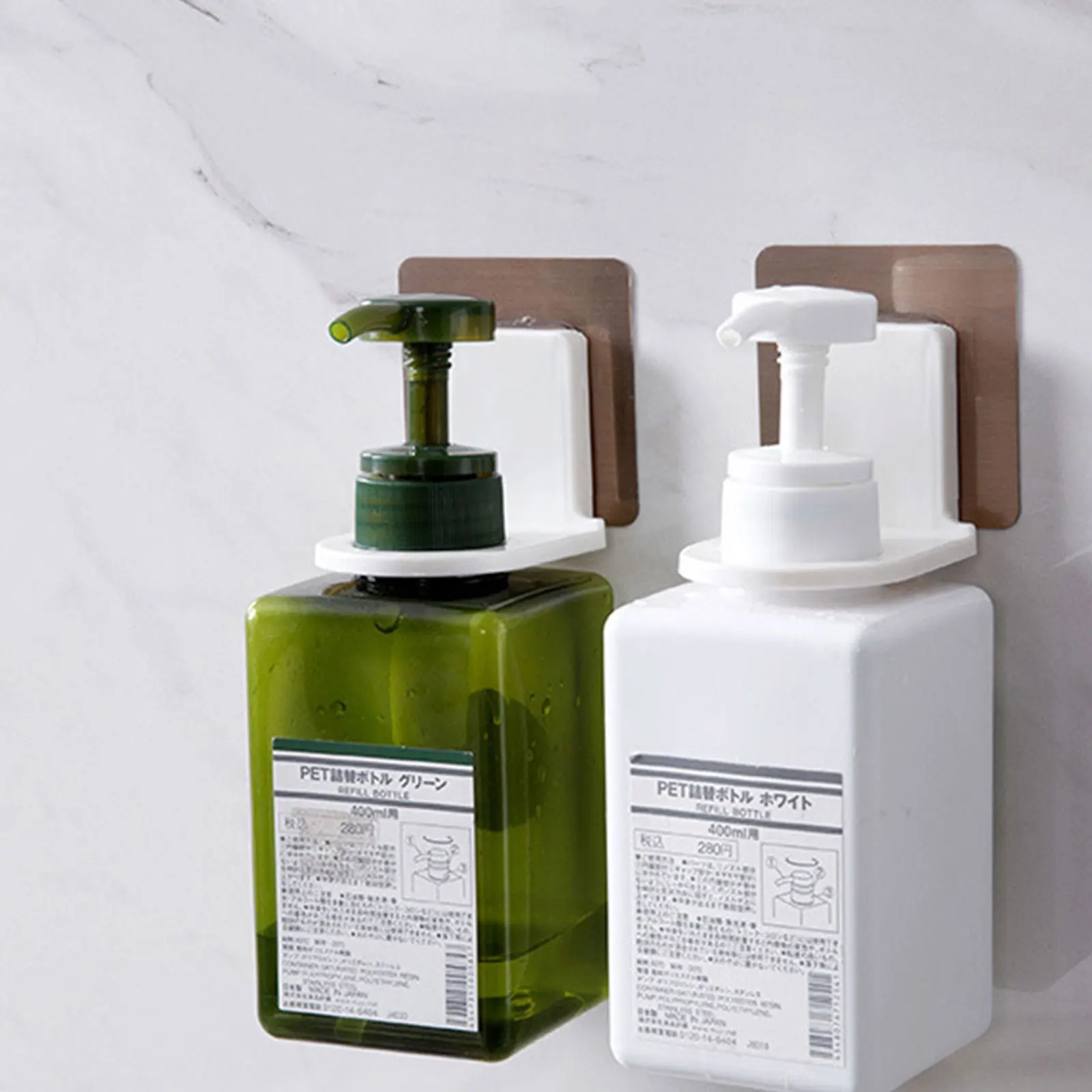 WallMountedBathroomRackShampooBottleShowerGelHangingShelf