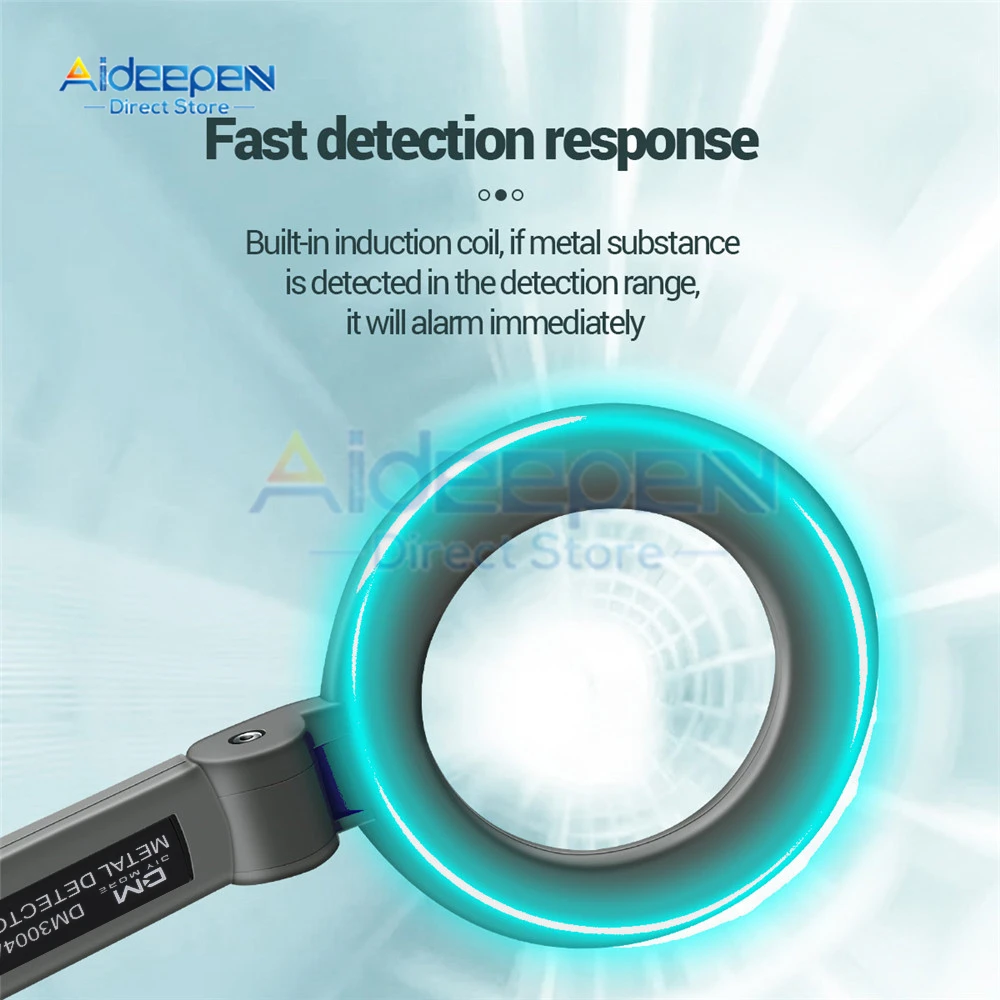 Metal Detector DM3004A Handheld Alarm High Sensitivity Metal Scanner Security Checker Pinpointer Search Coil Metal Detect