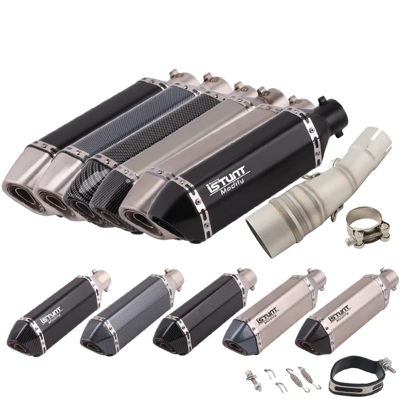 Motorcycle Exhaust Escape Mid Link Pipe Connect 51mm Muffler Systems For Yamaha X MAX XMAX 250 300 XMAX250 XMAX300 2017 - 2022 - Image 2