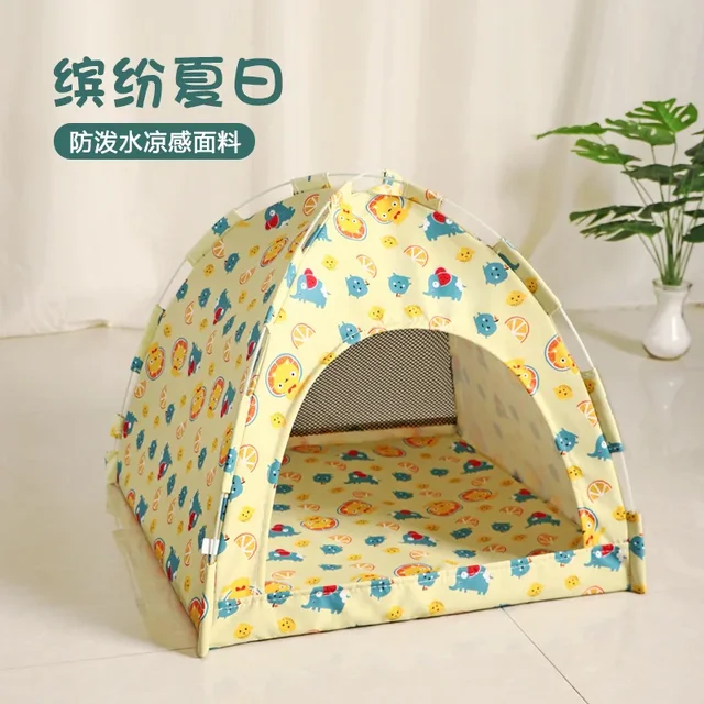 Pet Tent Bed Removable Cat Sofa Basket Canvas Semi-enclosed Cat House Dog Cave Hut Cat Sleeping Bed for Room Decor Pet Supplies 3