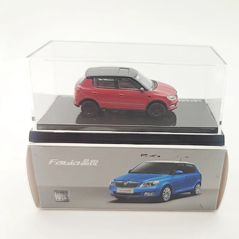 シュコダ合金カーモデルダイキャスト,1:64,新版ファビア,30周年