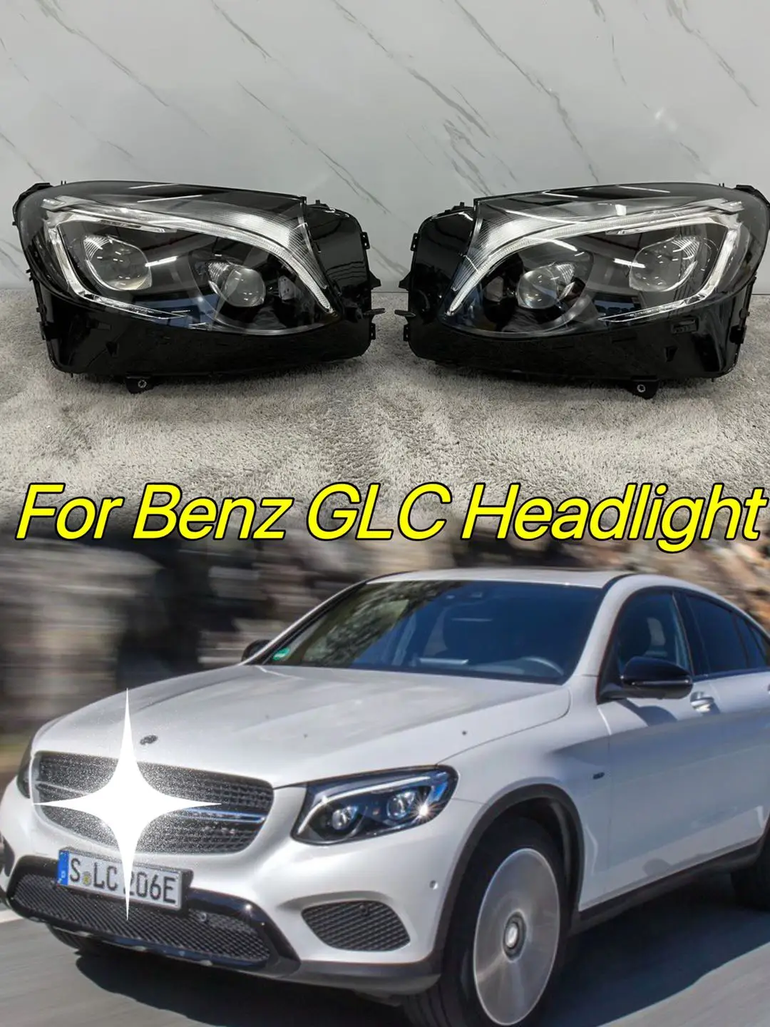 

Применимо к сборке фар Benz GLC300 GLC253 с 2 линзами 2015-2020