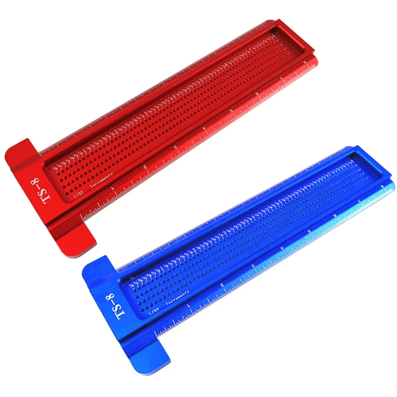 

Square Hole Ruler Scriber Line Gauge Woodworking Carpenter Scale Ruler