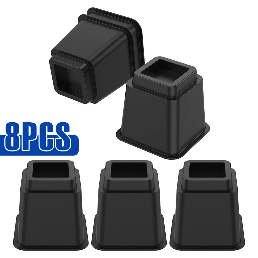 6 Pcs Furniture Risers Plastic Bed Raising Block Heavy Duty Chair Table ...