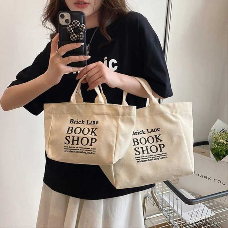 재사용 가능한 빈 캔버스 토트백, 여성용 면화 쇼핑백, 맞춤형 로고, 100 개