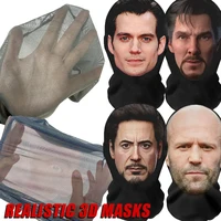 3D забавная маска для косплея для женщин и мужчин, маска для лица знаменитостей, перспективная дышащая Балаклава для лица, украшения на Хэллоуин