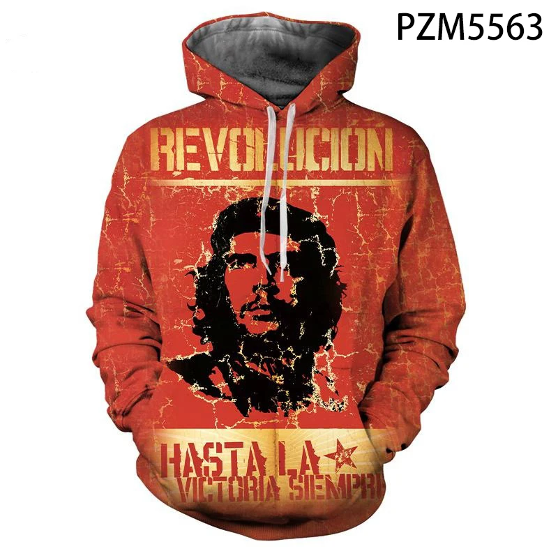 thumbnail image 1 of Sudadera con capucha con estampado 3D del Che Guevara para hombre, sudaderas holgadas informales de gran tamaño personalizadas, ropa de calle para hombre, 1 of 5