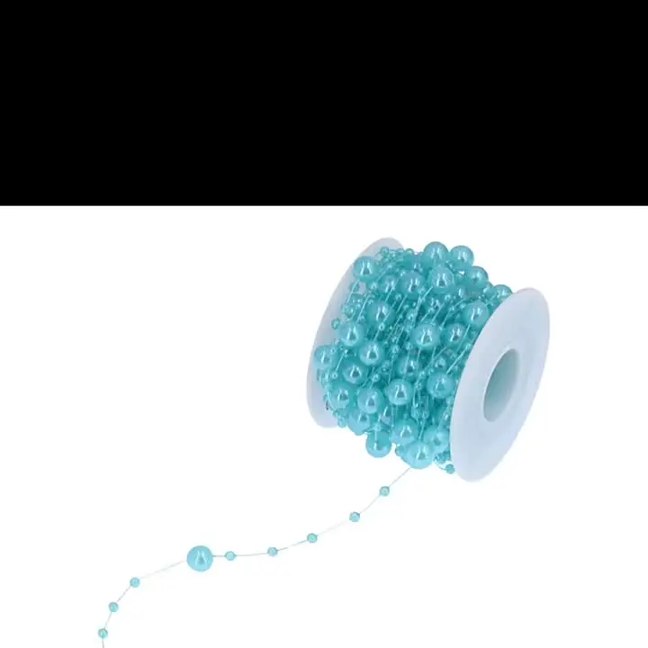 Perle Rouleau, 10m Chaîne de Perles Artificielles Rose pour DIY Décoration Mariage Décoration Mariage Fête Guirlande Bouquet