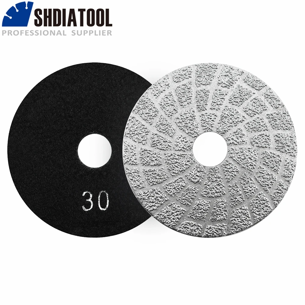 

SHDIATOOL 2pcs #30 4" Vacuum Brazed Diamond Grinding Disc Diameter 100mm Grinding Shaping Or Beveling Smoothing Rough Surfaces