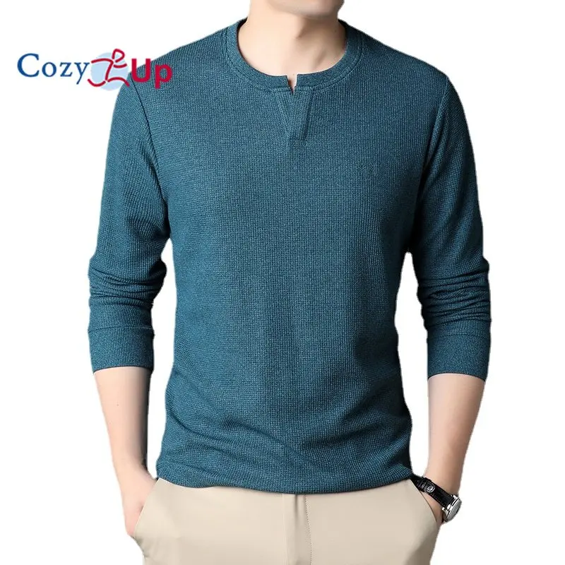 

Men Round Neck Modern Fit Long Sleeve Polo Shirt