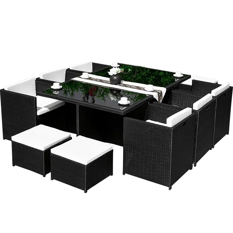 Outdoor Table and Chair Villa Garden Leisure PE Rattan Chair Set Waterproof Sun Protection Coffee Table Garden Furniture Sets
