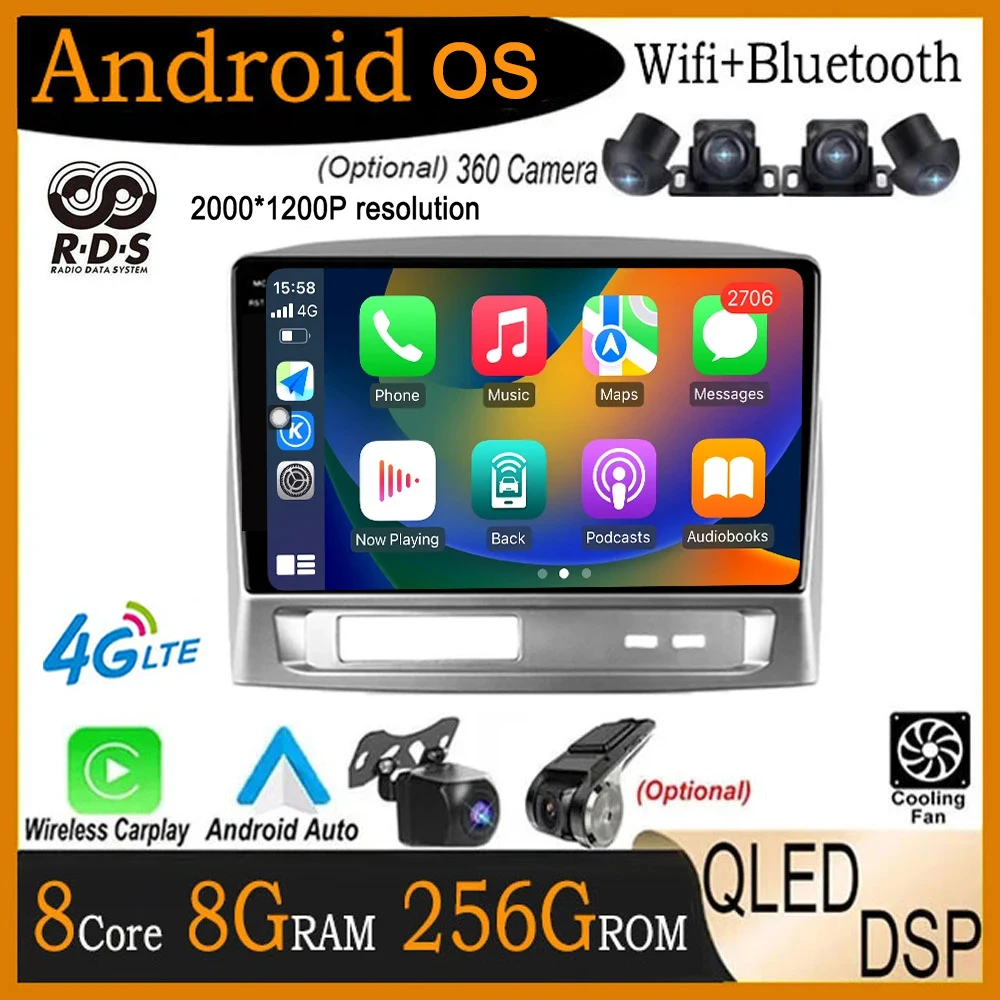 

9 lnch For Geely MK 1 2006 - 2013 Android 14 DSP QLED Screen Car Radio Multimedia Video Player Navigation stereo GPS