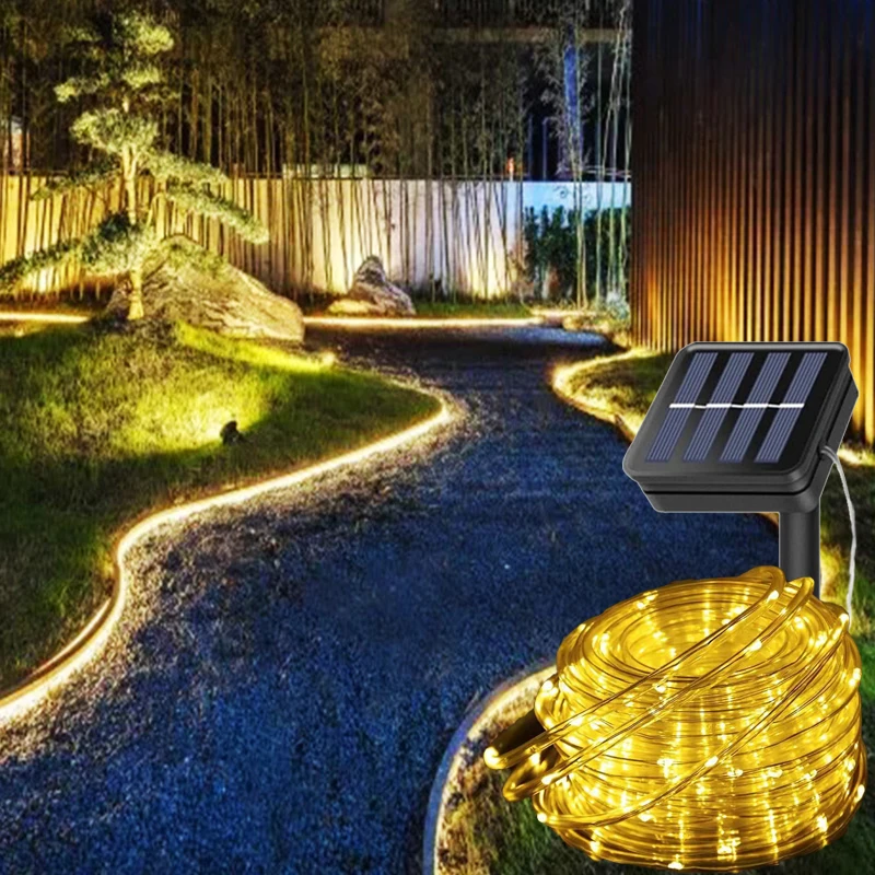 รูปสินค้า LED String Light กันน้ำ ตกแต่งสวน ใช้พลังงานแสงอาทิตย์