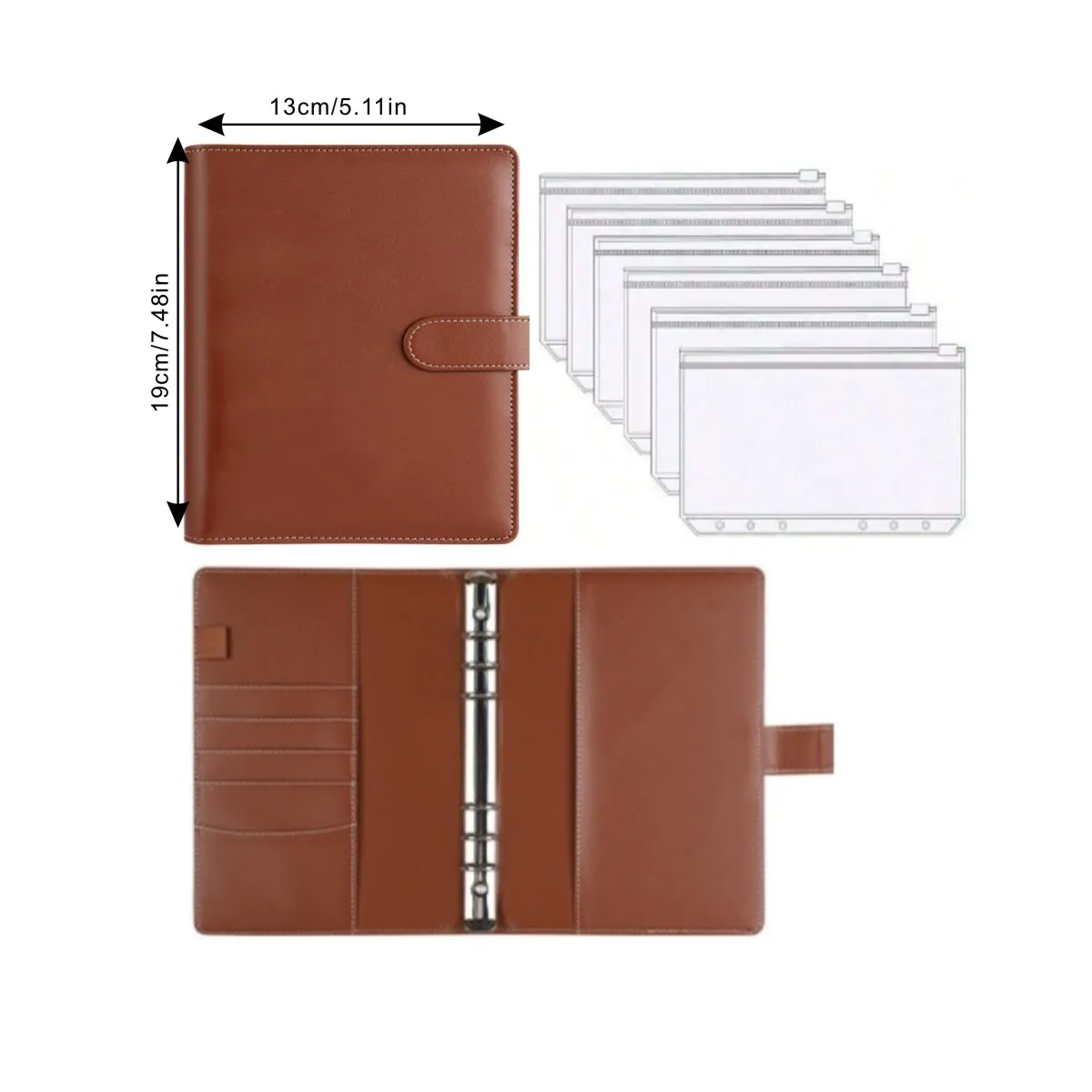 1 contant budgetbinder met 6 zakken met ritssluiting