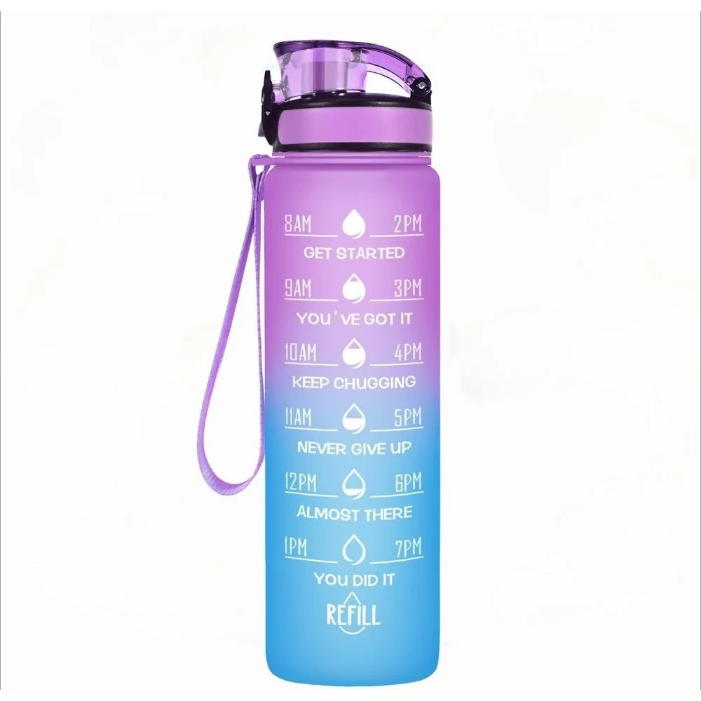Large 2L Portable Sports Water Bottle with Straw - High Capacity, Durable, and Versatile
