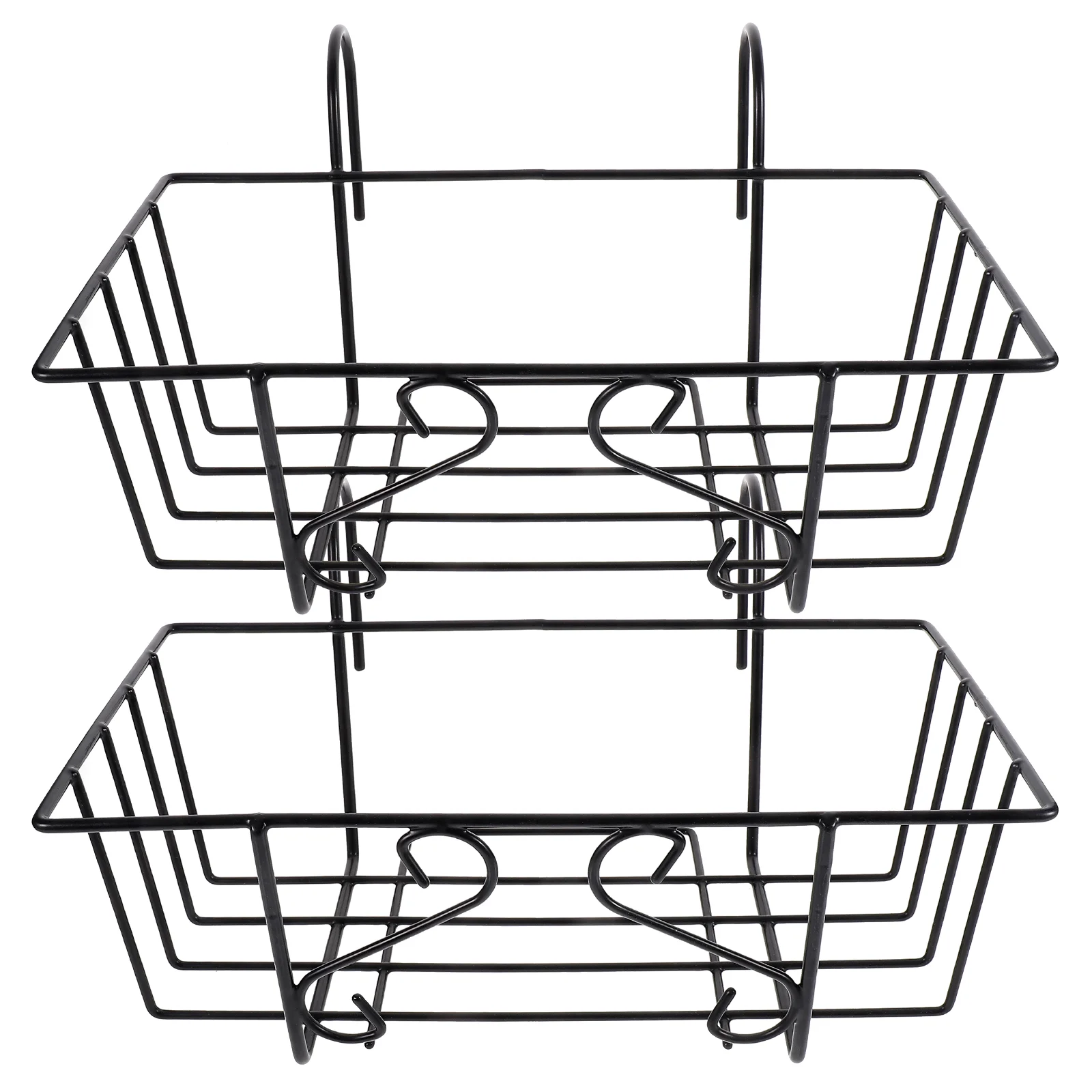 

over Deck Planter Hanging Shelf Flower Stand for Courtyard Balcony Pot Outdoor Iron Baskets Plants