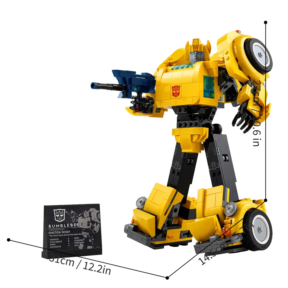 950Pcs Yellow Robot Truck Car Toys Building Blocks 10338 Truck Transformationed Autobot Deformation Gift For Children 6