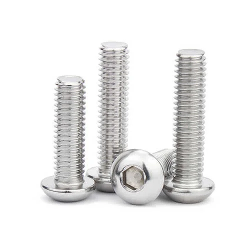 3/10/55pcs M2 M2.5 M3 M4 M5 M6 M8 M10 304 Stainless Steel Hexagon Hex Socket Button Head Screw Bolts Round Head Screw ISO7380