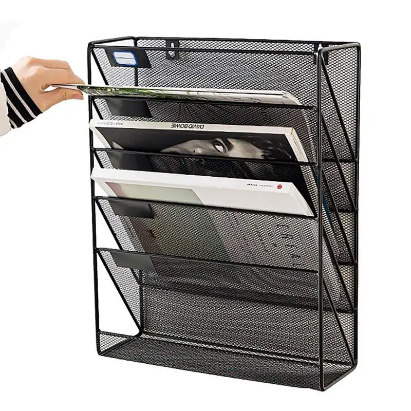 

Wall Folder Holder Organization Design Clears Overcrowded Drawers Strong Steel Material File Rack, Wall File Organizer for File