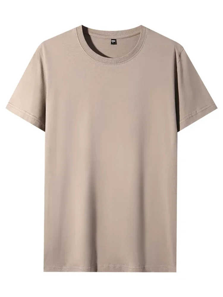 Camiseta sencilla de algodón de gran tamaño para hombre, camisetas de verano informales de manga corta de color sólido, camisetas nuevas de 2023 de alta calidad y2k para hombre