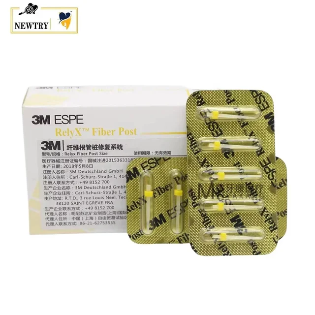 10Pcs/box 3M ESPE RelyX Fiber Post Dental Lab Root Canal Pile Drill Tooth Refill Restorative Filling Materials 1.1/1.3/1.6/1.9mm